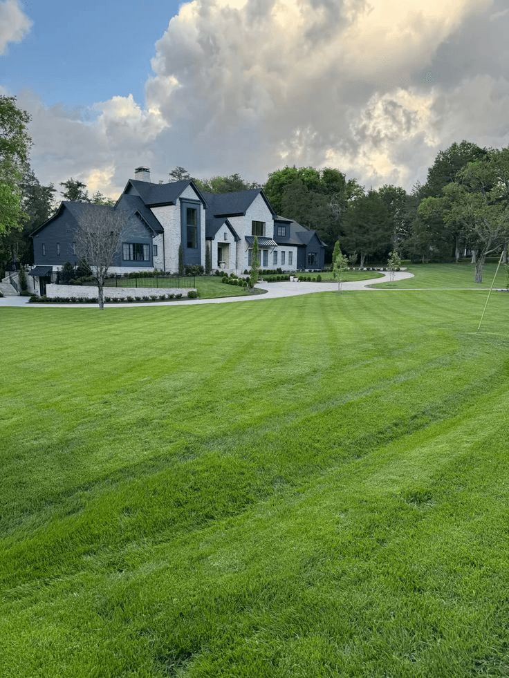 Pristine lawn and home exterior in Salisbury NC